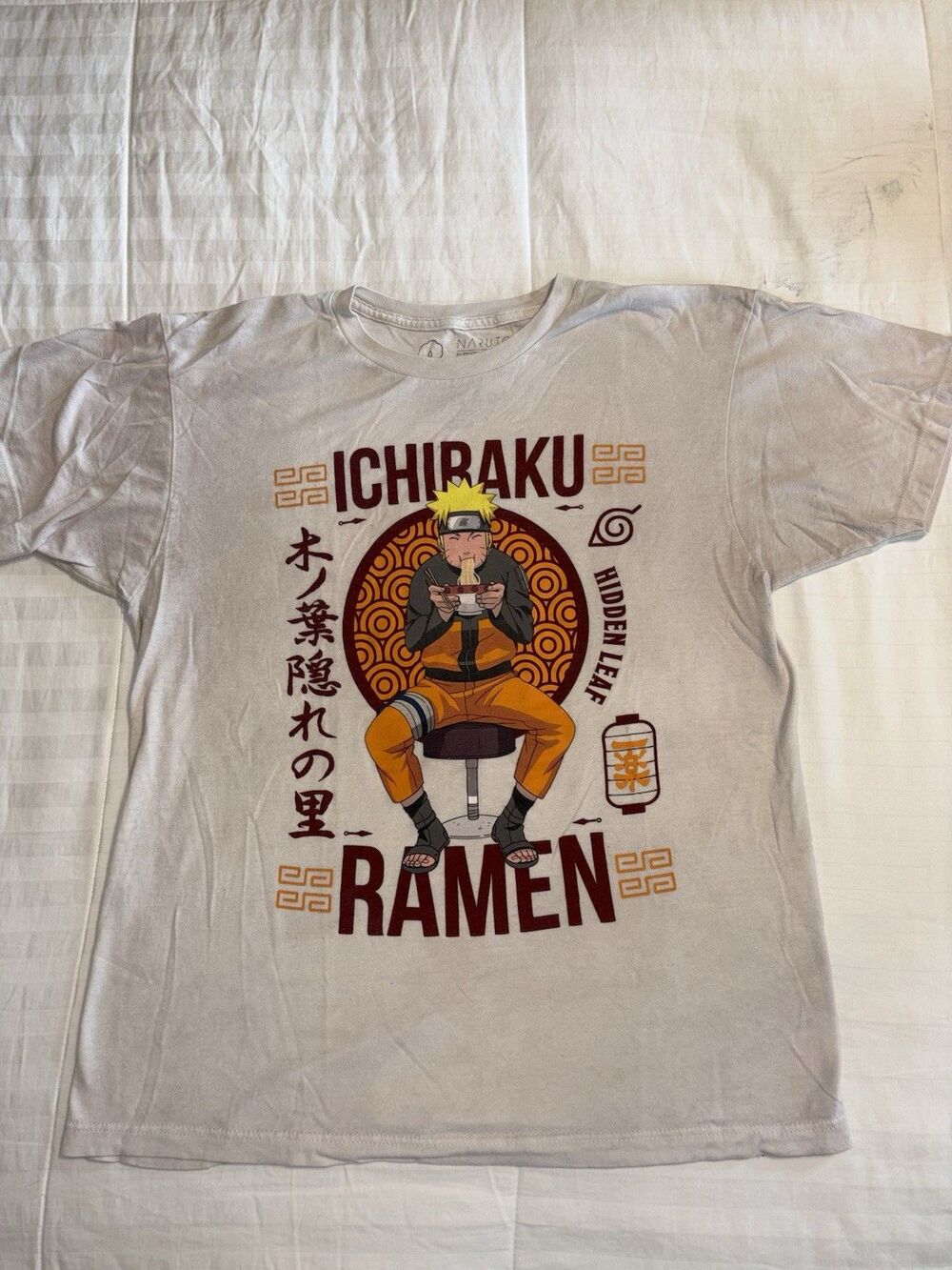 Vintage Naruto T-Shirt 2007 Ichiraku Ramen Japan ANIME Hidden Leaf Mens L 42/44